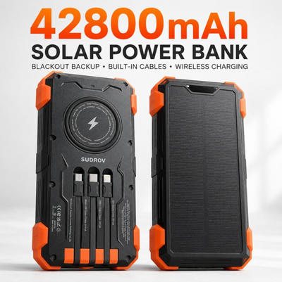 Velura 42800mAh Solar Rechargeable Battery