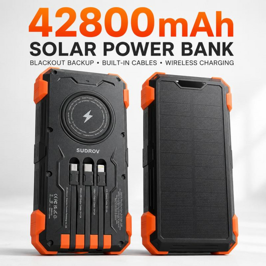 Velura 42800mAh Solar Rechargeable Battery